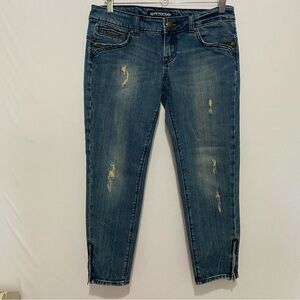 ReRock Skinny Crop Jeans Size 28‎ Denim Comfy Stretch Distressed Casual